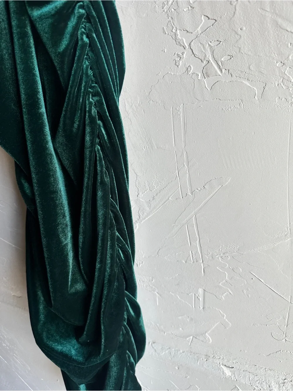 Lovers + Friends Milwood Midi Dress Emerald Velvet Ruched Y2K Party Sz S - Picture 8 of 14